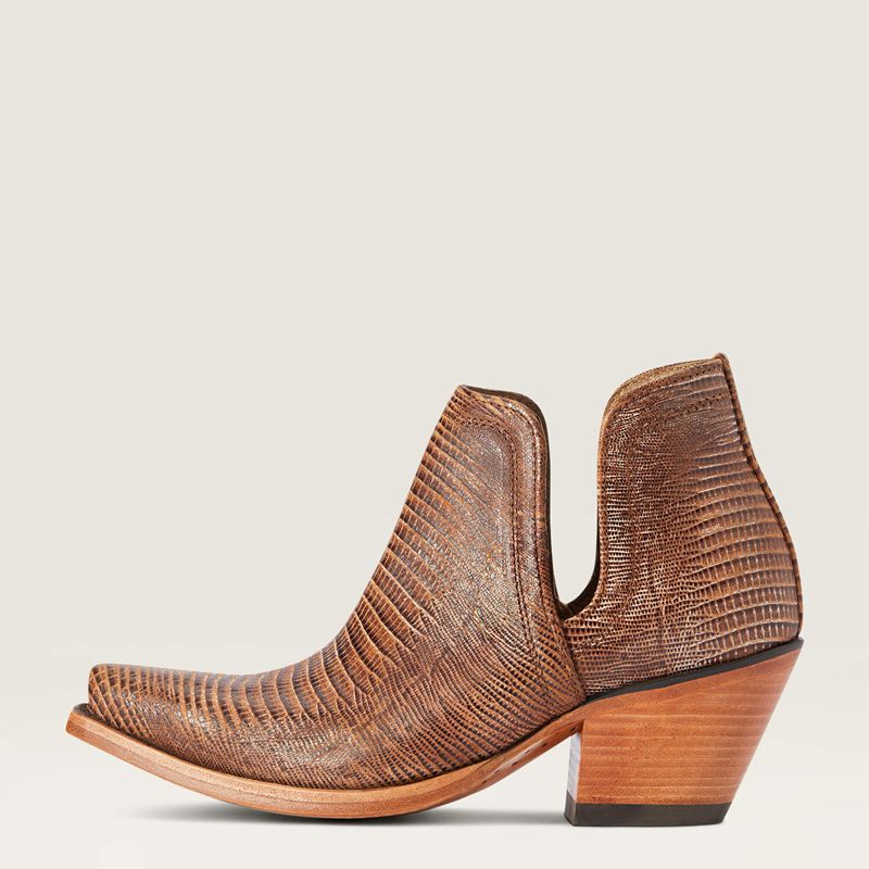 Brown Lizard Print Ariat Dixon Bootie | 83WNQJCUL