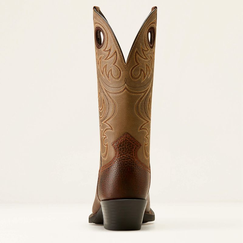 Brown Oiled Rowdy/Brown Bomber Ariat Sport Square Toe Cowboy Boot | 31UDVASPI