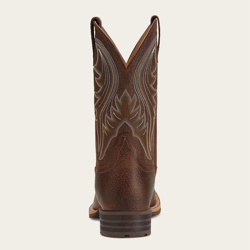 Brown Oiled Rowdy Ariat Hybrid Rancher Western Boot | 16GEBOUJZ