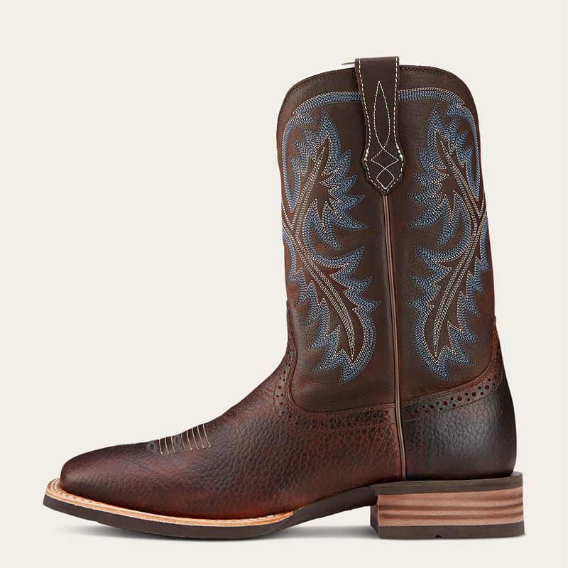 Brown Oiled Rowdy Ariat Quickdraw Western Boot | 18TAILQNC