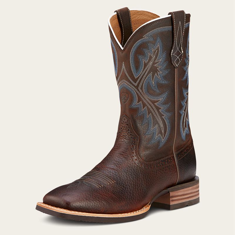 Brown Oiled Rowdy Ariat Quickdraw Western Boot | 18TAILQNC