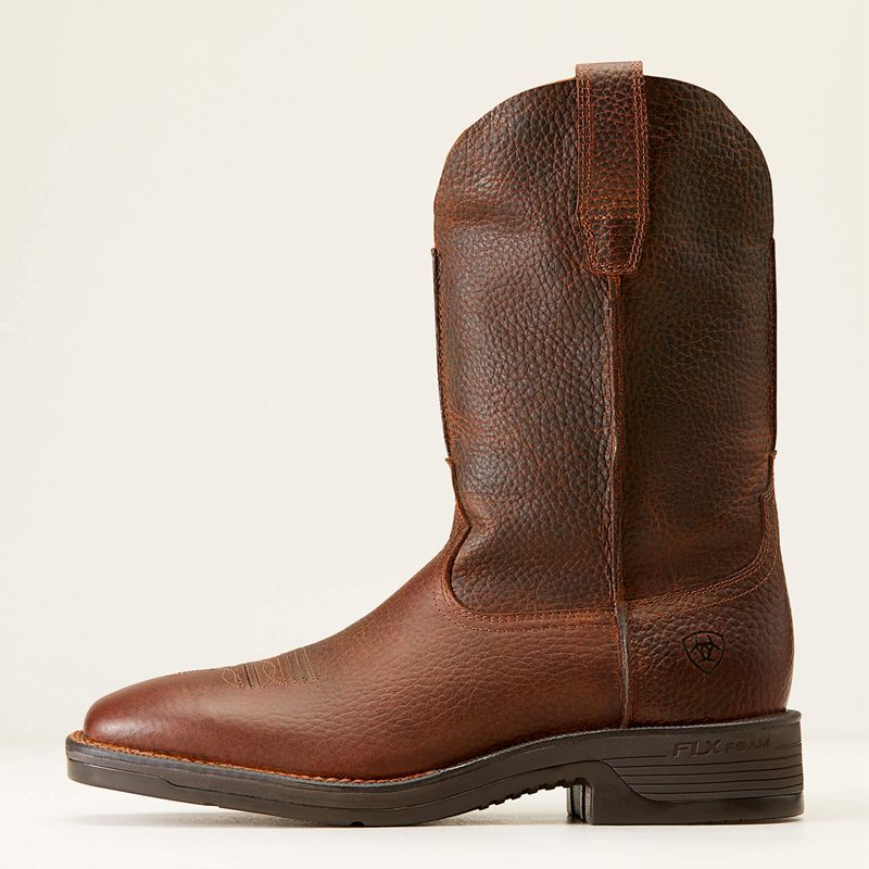 Brown Oiled Rowdy Ariat Ridgeback Rambler Cowboy Boot | 03LOWAJZB