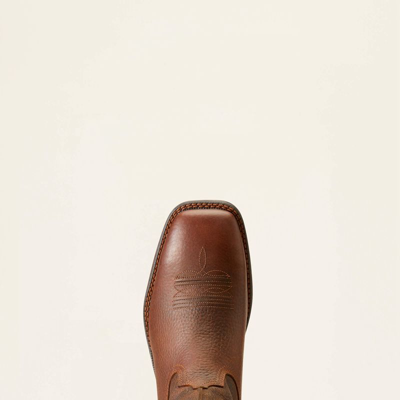 Brown Oiled Rowdy Ariat Ridgeback Rambler Cowboy Boot | 03LOWAJZB