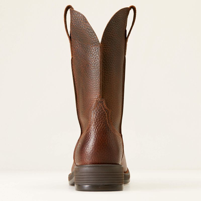 Brown Oiled Rowdy Ariat Ridgeback Rambler Cowboy Boot | 03LOWAJZB