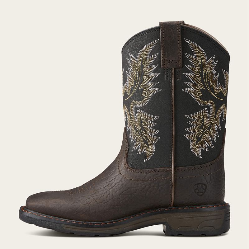 Bruin Brown Ariat Bk Workhog Wide Square Toe Boot | 74ETALYRQ