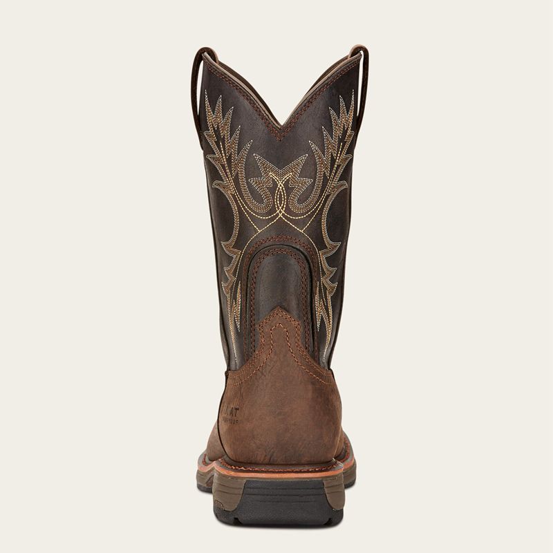 Bruin Brown Ariat Workhog Waterproof Work Boot | 08DJWOCZP