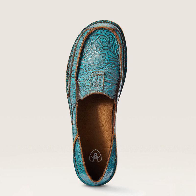 Brushed Turq Floral Emboss Ariat Cruiser | 46DRIQUAH