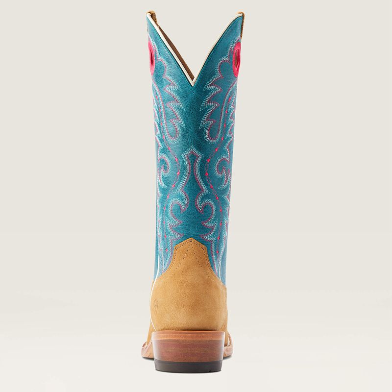 Buckskin Roughout Ariat Futurity Boon Western Boot | 48YENPSUB