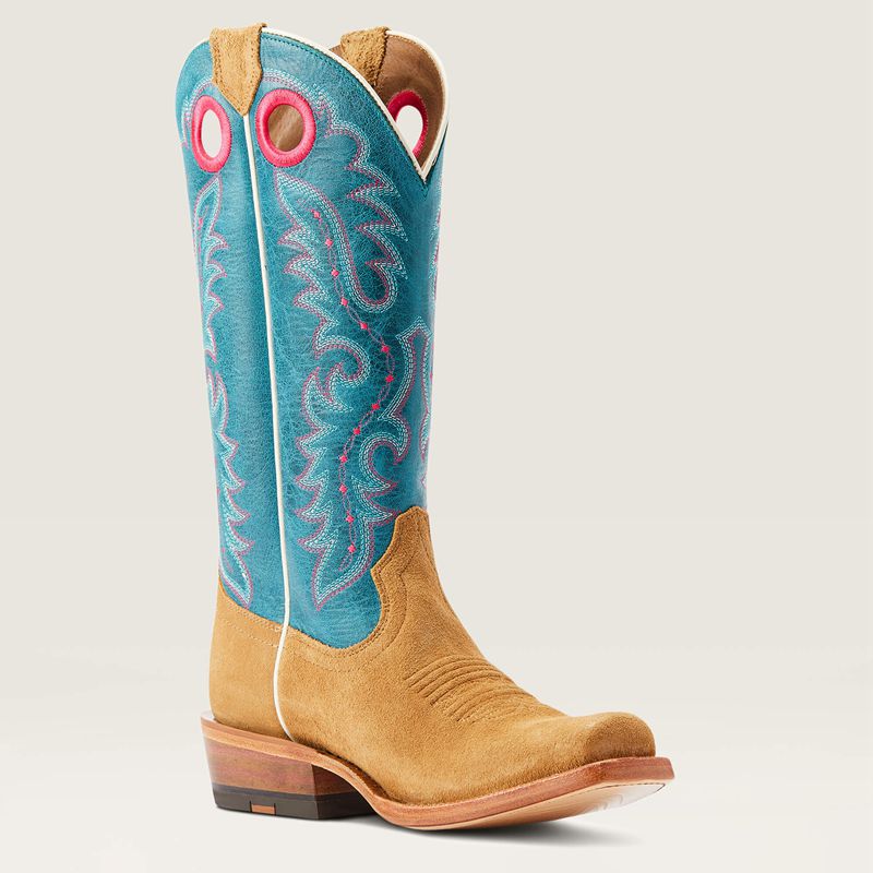 Buckskin Roughout Ariat Futurity Boon Western Boot | 48YENPSUB