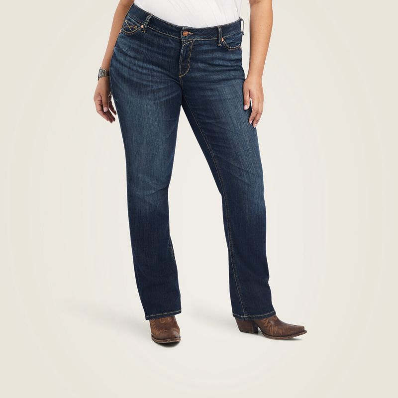 Burbank Ariat R.E.A.L. Mid Rise Octavia Straight Jean | 82LKSECRM