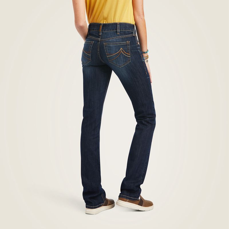 Burbank Ariat R.E.A.L. Mid Rise Octavia Straight Jean | 82LKSECRM