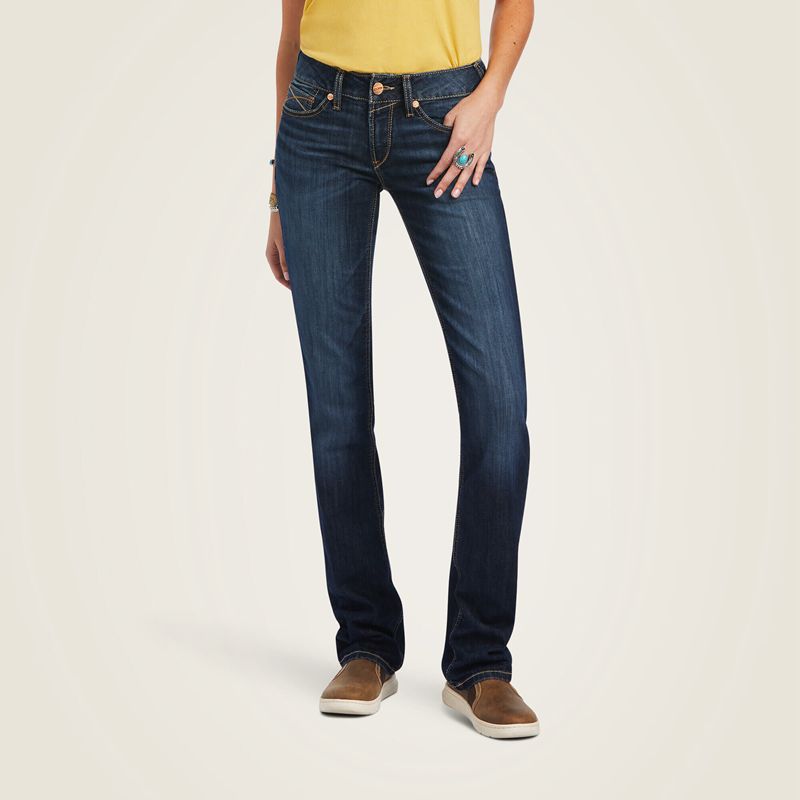 Burbank Ariat R.E.A.L. Mid Rise Octavia Straight Jean | 82LKSECRM