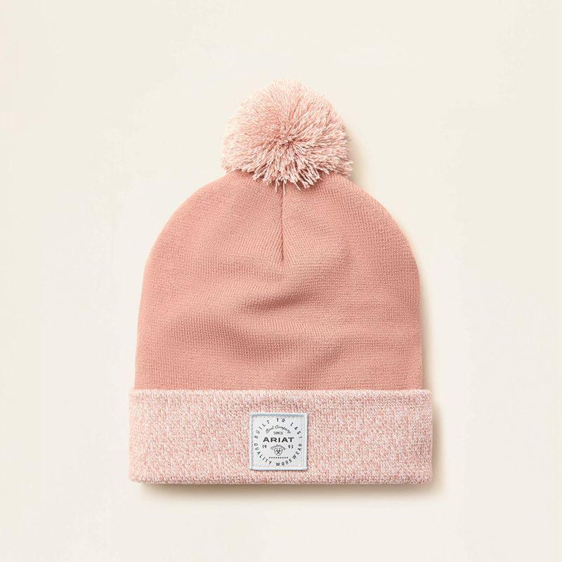 Burlwood/Natural Ariat Pom Watch Cap | 12DGXJMLH