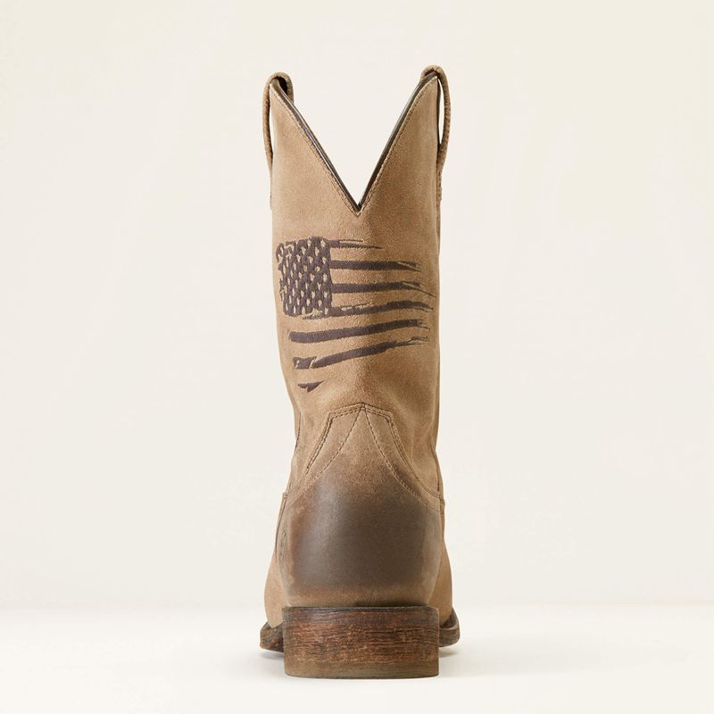 Burned Grey Roughout Ariat Circuit Patriot Western Boot | 81HQYPCJD