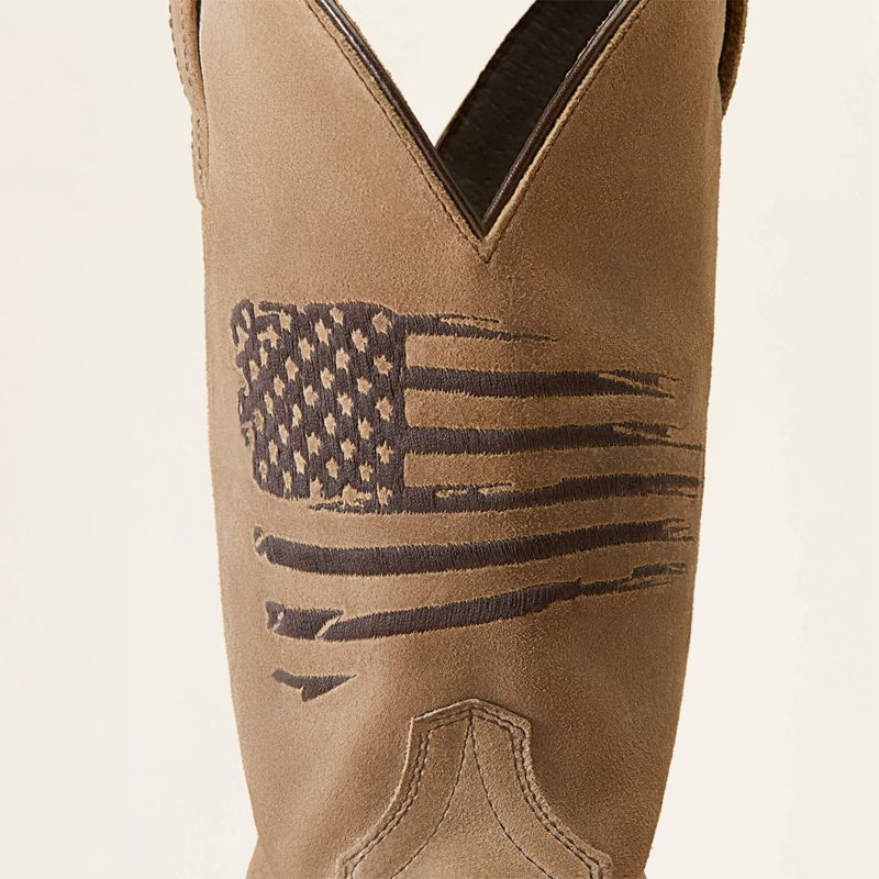 Burned Grey Roughout Ariat Circuit Patriot Western Boot | 81HQYPCJD