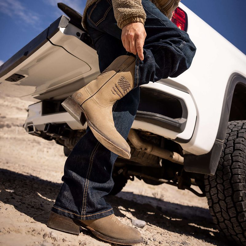 Burned Grey Roughout Ariat Circuit Patriot Western Boot | 81HQYPCJD