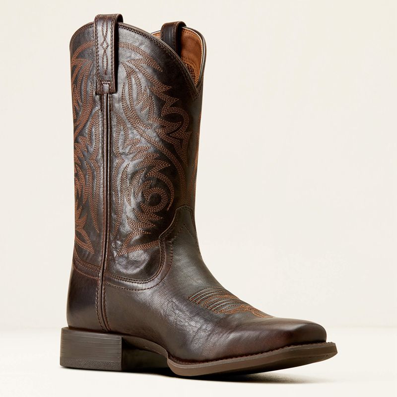 Burnished Chocolate Ariat Sport Herdsman Cowboy Boot | 14RXPDUGF