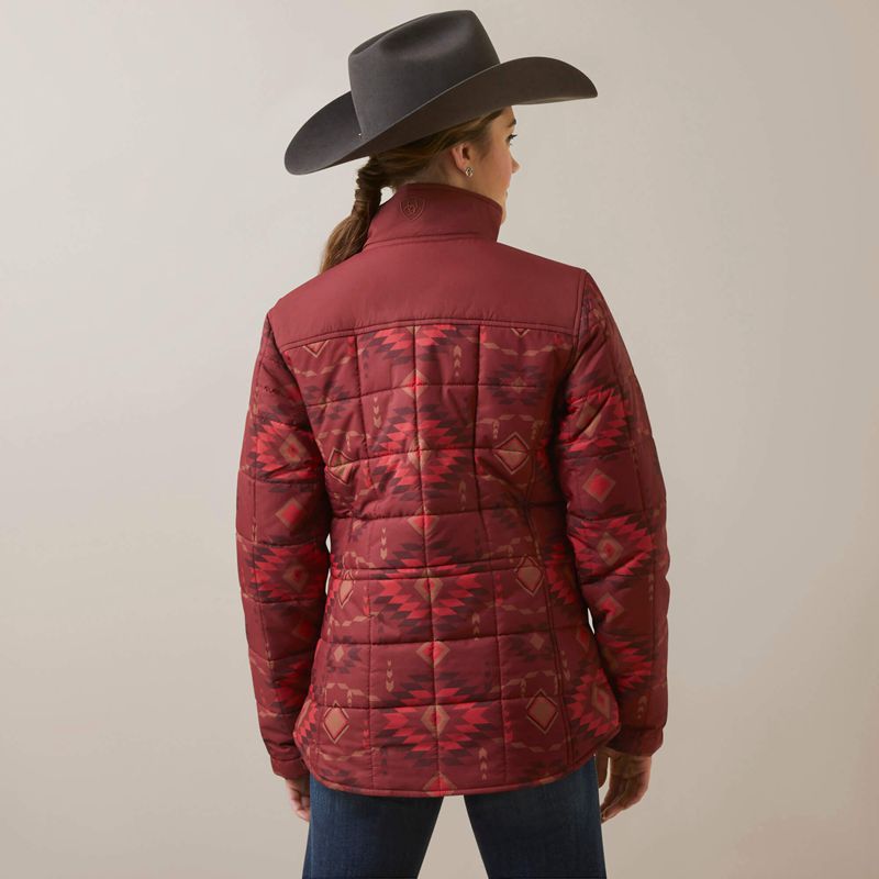 Burnt Rose Print Ariat Crius Insulated Jacket | 53RTVOGWM