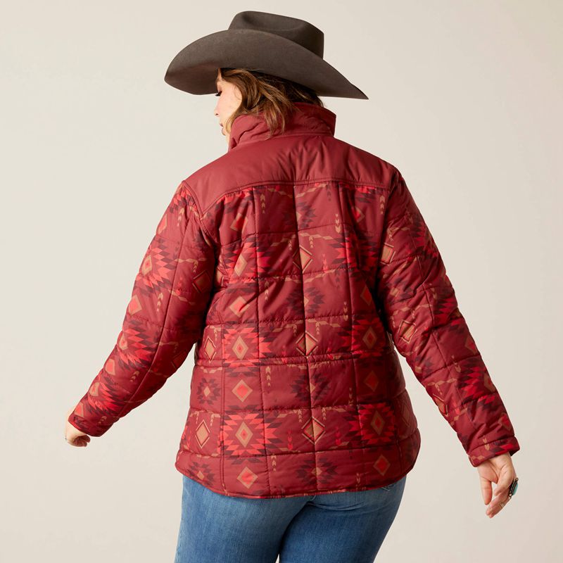 Burnt Rose Print Ariat Crius Insulated Jacket | 53RTVOGWM