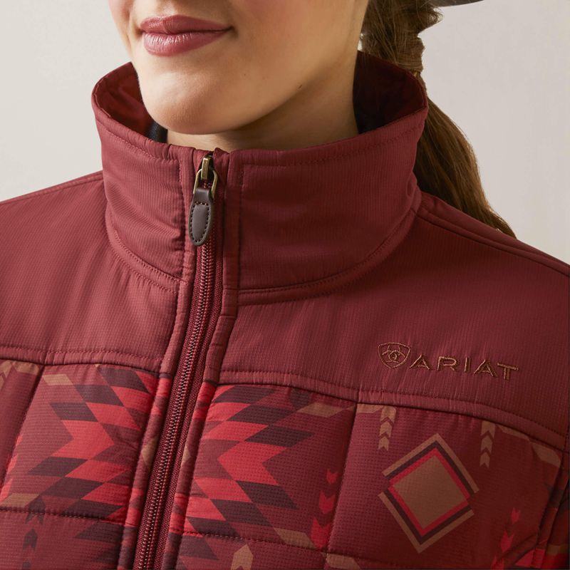 Burnt Rose Print Ariat Crius Insulated Jacket | 53RTVOGWM