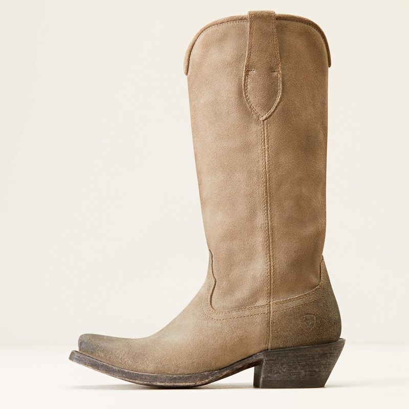 Burnt Taupe Suede Ariat Memphis Western Boot | 07DHYNCPG