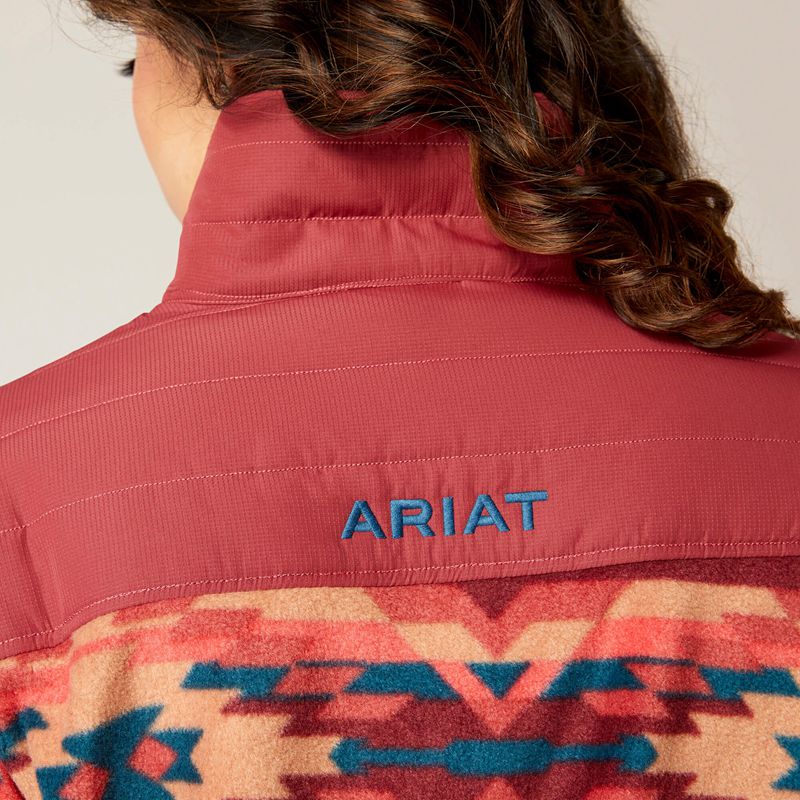 Campfire Print Ariat Prescott Fleece Jacket | 53XUESNIW