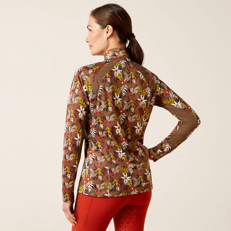 Canteen Floral Ariat Sunstopper 2.0 1/4 Zip Baselayer | 17CAYPDKU