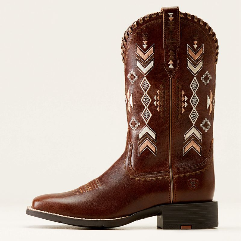 Canyon Tan Ariat Round Up Skyler Western Boot | 98UMTFNSL