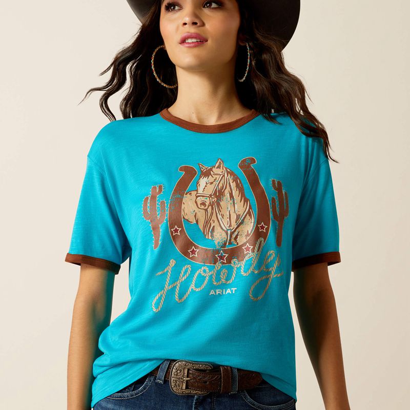 Capri Breeze Ariat Howdy T-Shirt | 52VAZTWRN