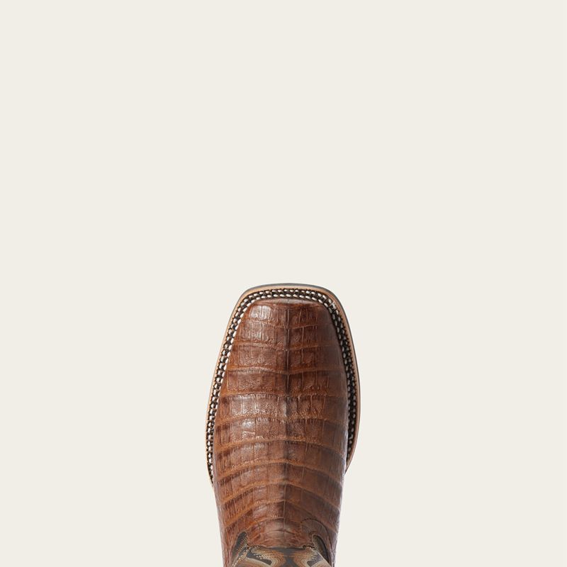 Caramel Caiman Belly Ariat Double Down Western Boot | 26EPDSZKL