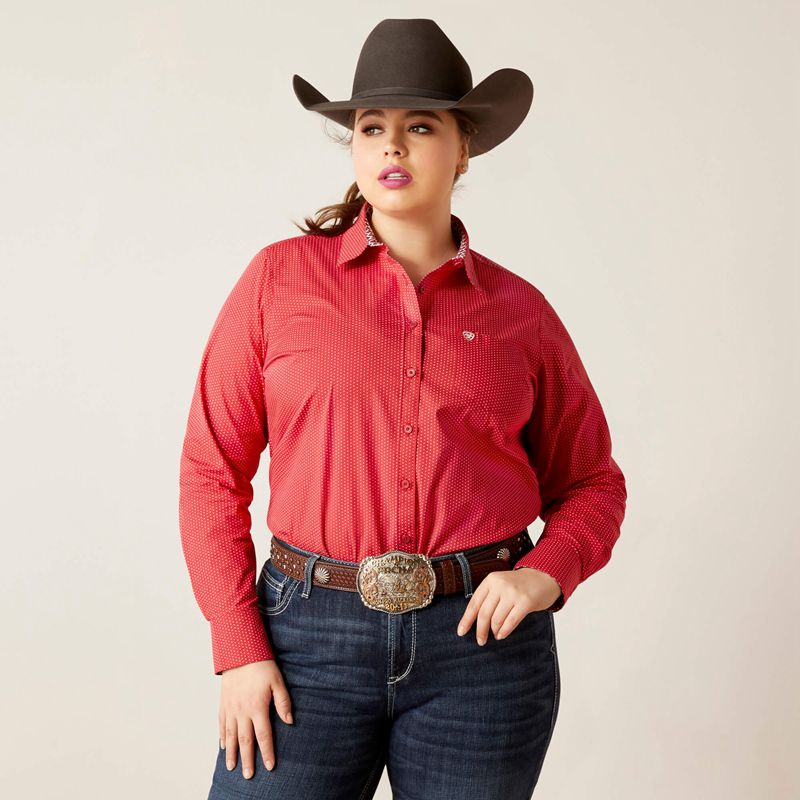 Cardinal Dot Ariat Kirby Stretch Shirt | 72LRIMQNO