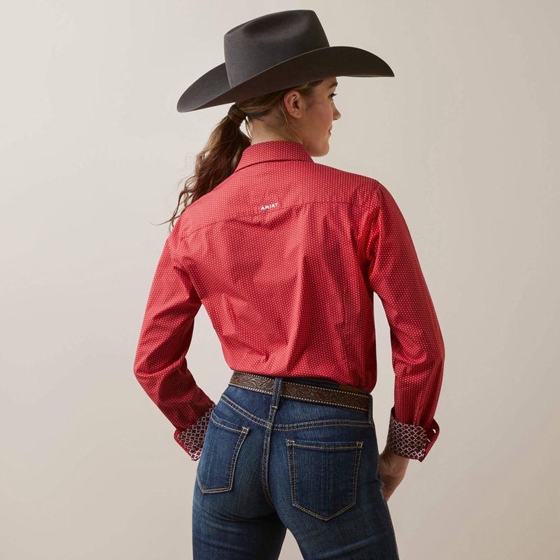 Cardinal Dot Ariat Kirby Stretch Shirt | 72LRIMQNO