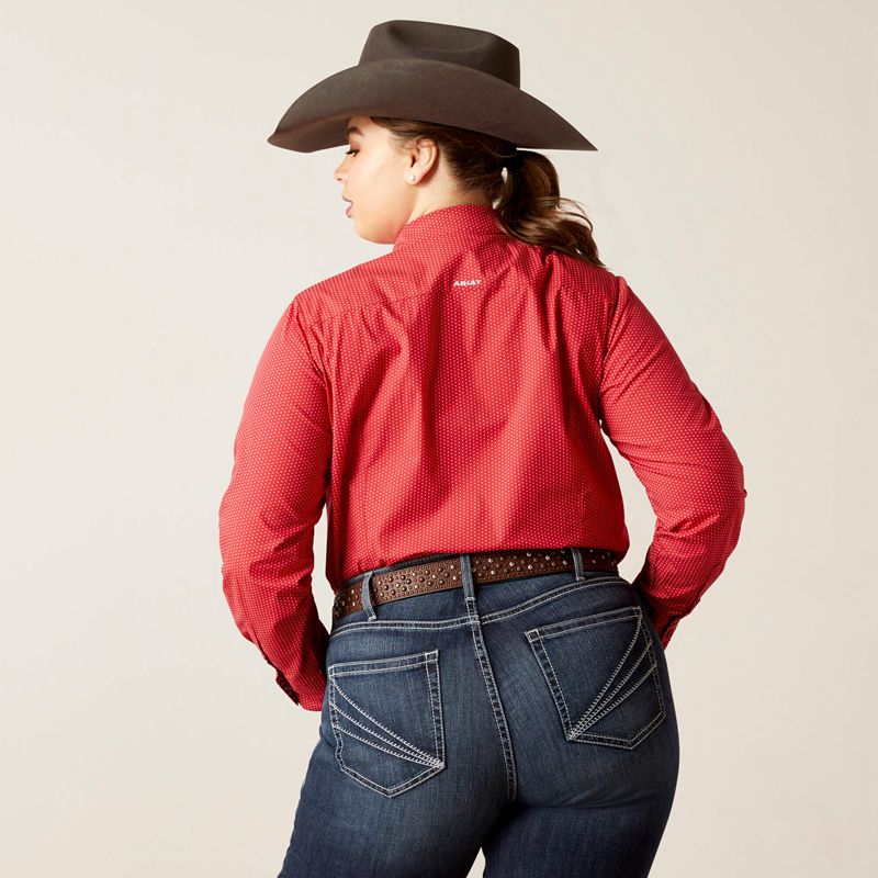 Cardinal Dot Ariat Kirby Stretch Shirt | 72LRIMQNO