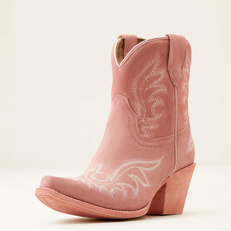 Carnation Pink Suede Ariat Chandler Western Boot | 43IRDBNVA