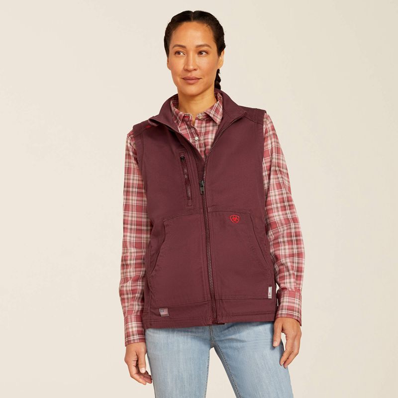 Catawba Grape Ariat Fr Duralight Cordura Canvas Vest | 31UWPILES