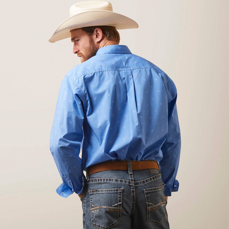 Chambray Blue Ariat Leroy Classic Fit Shirt | 07DSQBZYJ