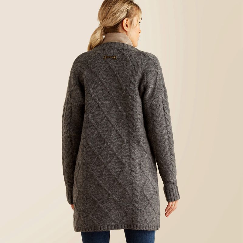 Charcoal Ariat Colma Cardigan | 02BHKJIND