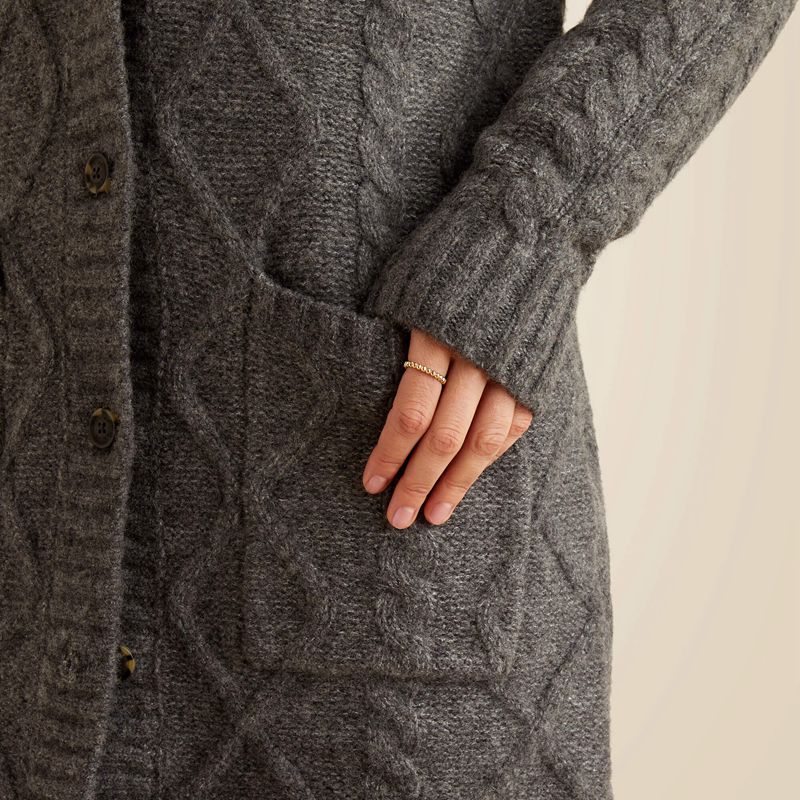 Charcoal Ariat Colma Cardigan | 02BHKJIND