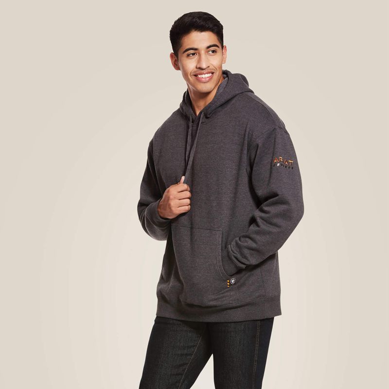 Charcoal Ariat Rebar Workman Hoodie | 19PCMANRF