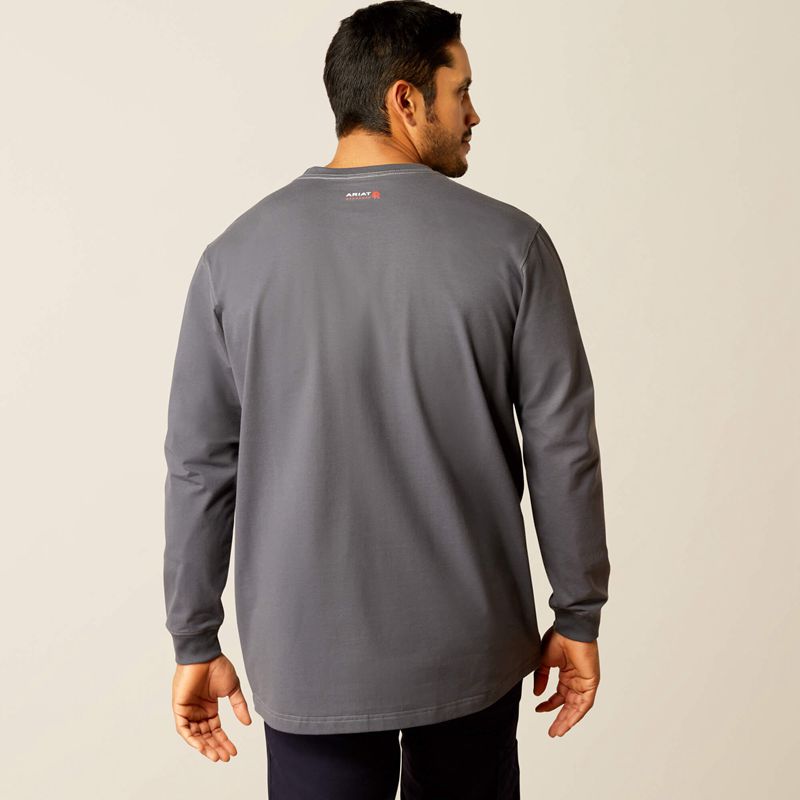 Charcoal Grey Ariat Fr Pima T-Shirt | 79AFRJNUP