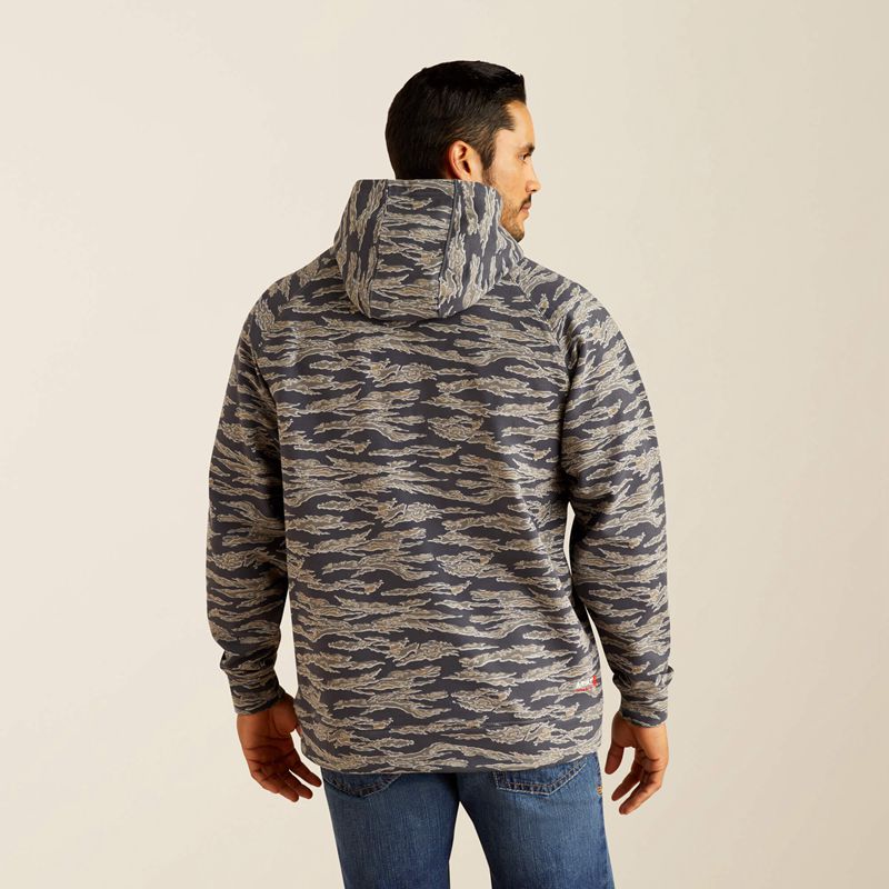 Charcoal Grey Camo Ariat Fr Smoke Hoodie | 89KECTYHL