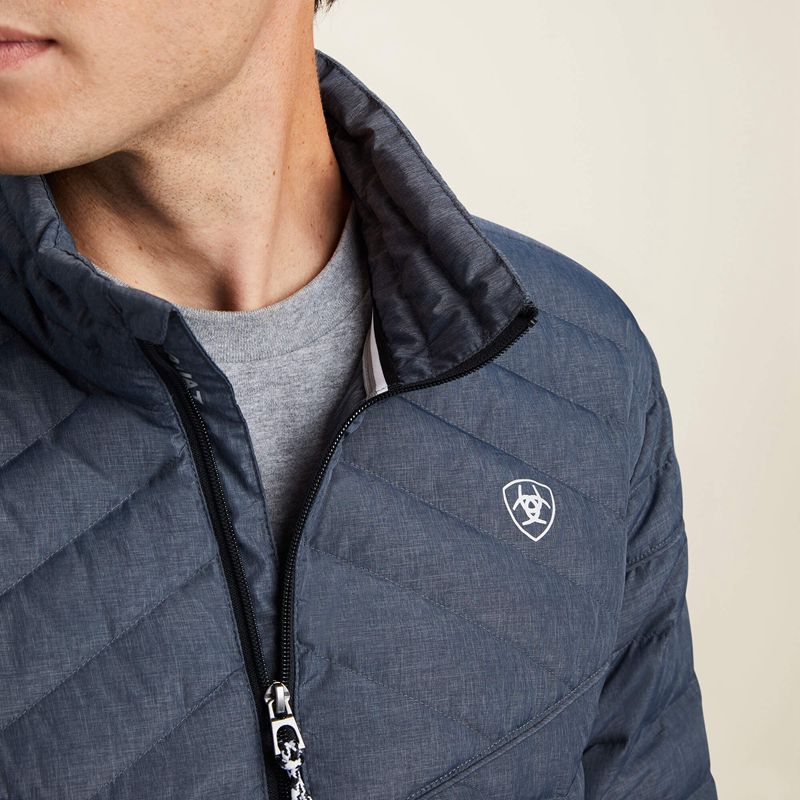 Charcoal Heather Ariat Ideal Down Jacket | 07KSXBHYD