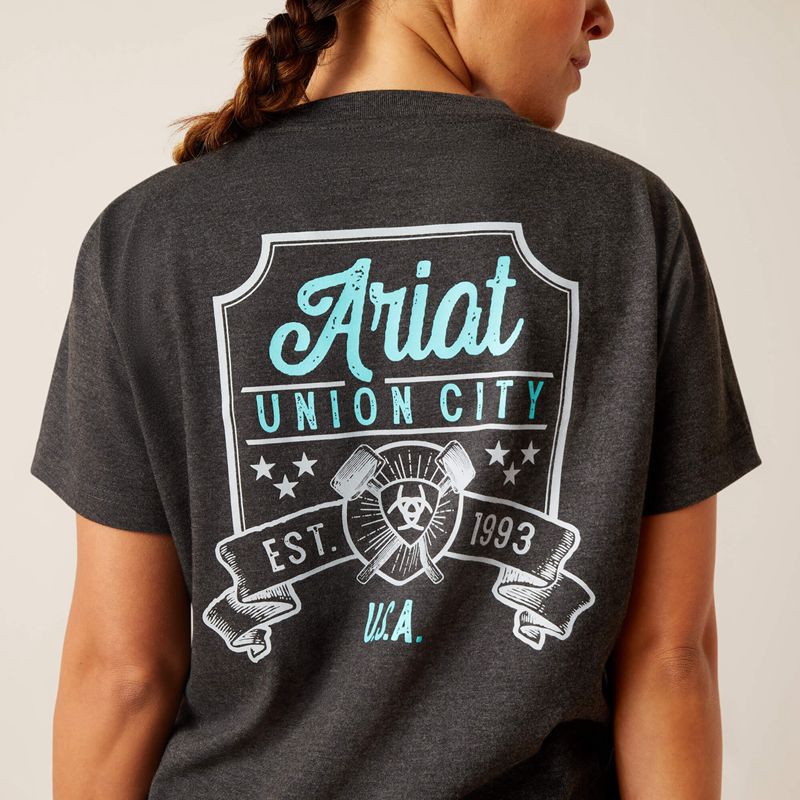 Charcoal Heather Ariat Rebar Cotton Strong Hq | 67NRTJDGQ