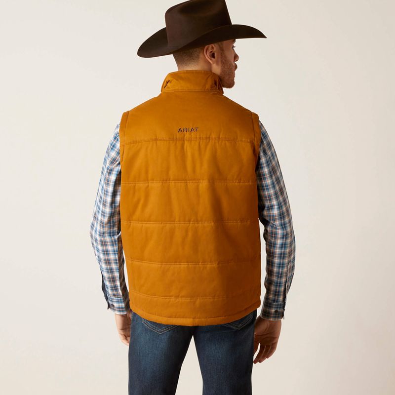 Chestnut Ariat Grizzly 2.0 Canvas Conceal And Carry Vest | 63FIOSPAY