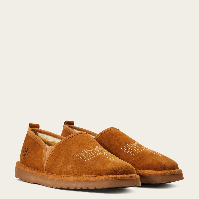 Chestnut Ariat Lasso Square Toe Slipper | 95UWIKSHF