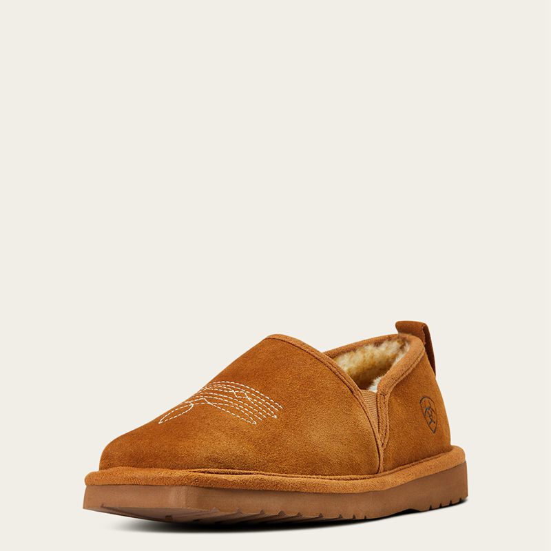 Chestnut Ariat Lasso Square Toe Slipper | 95UWIKSHF