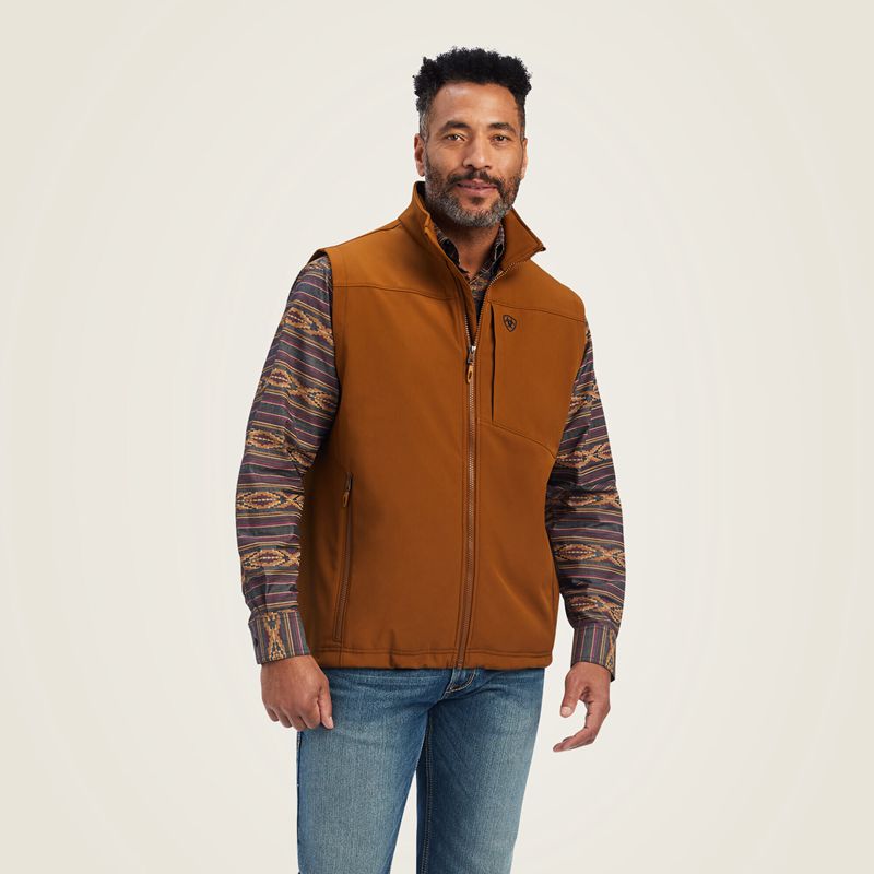 Chestnut Ariat Logo 2.0 Softshell Vest | 95OEXUIYT