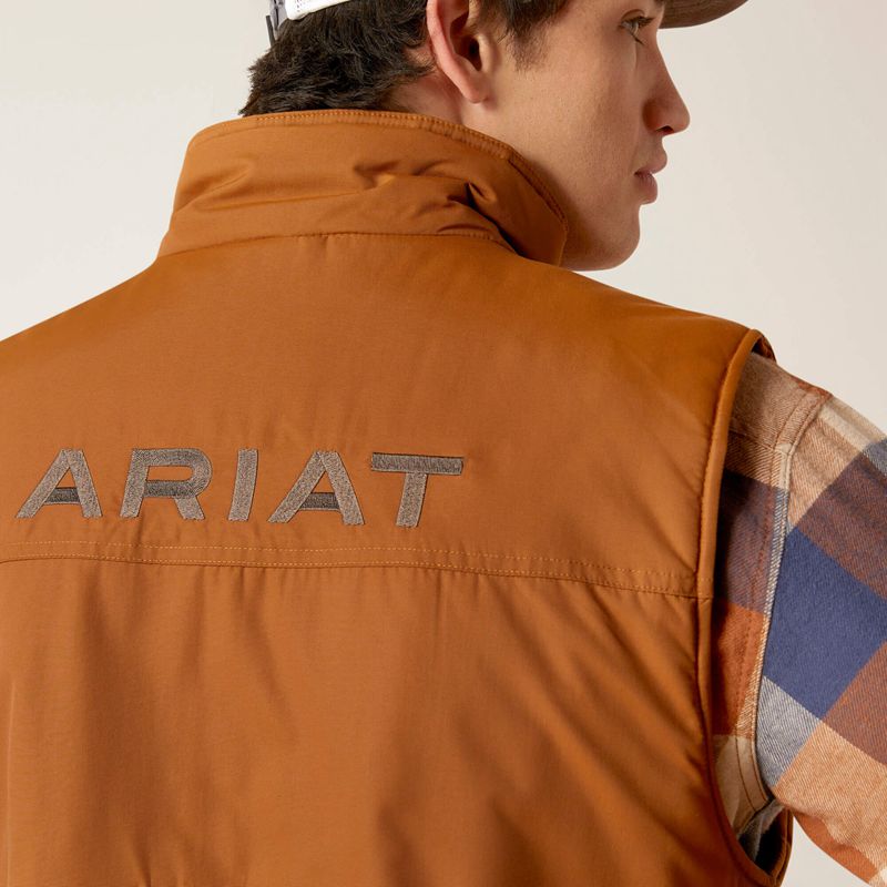 Chestnut Ariat Team Logo Insulated Vest | 45ZYEGNJK