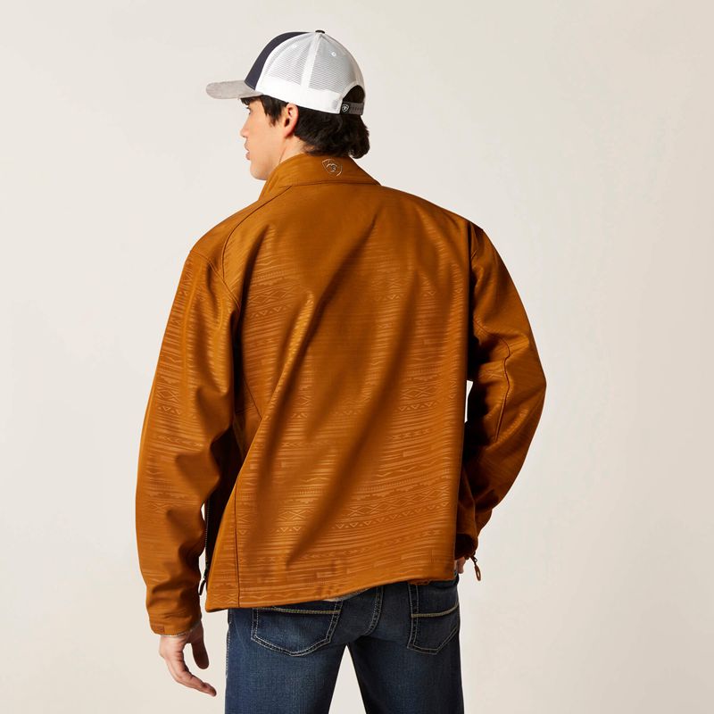 Chestnut Embossed Ariat Logo 2.0 Softshell Jacket | 70DXKTQIW