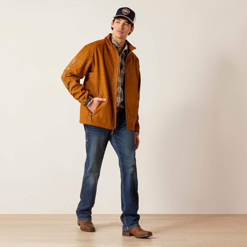 Chestnut Embossed Ariat Logo 2.0 Softshell Jacket | 70DXKTQIW